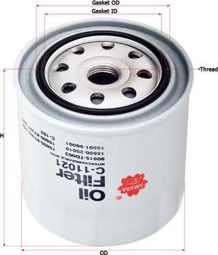 SAKURA Automotive C-11021 - Oil Filter autospares.lv