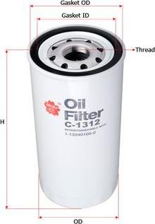 SAKURA Automotive C-1312 - Oil Filter autospares.lv