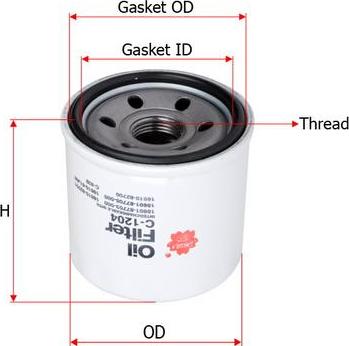 SAKURA Automotive C-1204 - Oil Filter autospares.lv