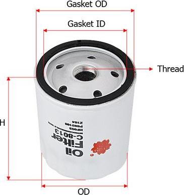 SAKURA Automotive C-8013 - Oil Filter autospares.lv