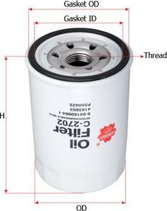 SAKURA Automotive C-2702 - Oil Filter autospares.lv