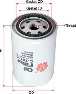 SAKURA Automotive C-70130 - Oil Filter autospares.lv