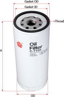 SAKURA Automotive C-7105 - Oil Filter autospares.lv