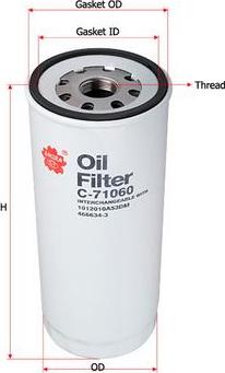 SAKURA Automotive C-71060 - Oil Filter autospares.lv