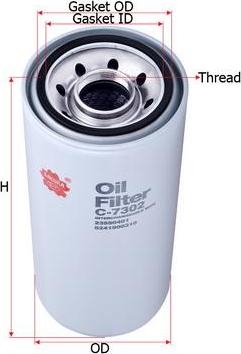 SAKURA Automotive C-7302 - Oil Filter autospares.lv