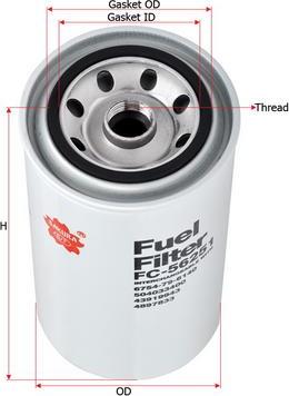 SAKURA Automotive FC-56251 - Fuel filter autospares.lv