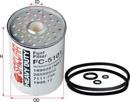 SAKURA Automotive FC-5101 - Fuel filter autospares.lv