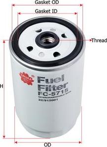 SAKURA Automotive FC-5715 - Fuel filter autospares.lv