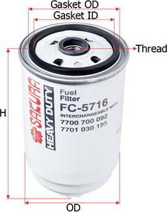 SAKURA Automotive FC-5716 - Fuel filter autospares.lv