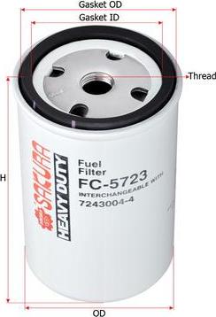 SAKURA Automotive FC-5723 - Fuel filter autospares.lv