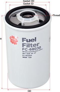SAKURA Automotive FC-68030 - Fuel filter autospares.lv