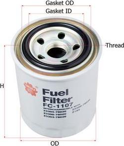 SAKURA Automotive FC-1107 - Fuel filter autospares.lv