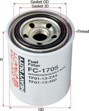 SAKURA Automotive FC-1705 - Fuel filter autospares.lv