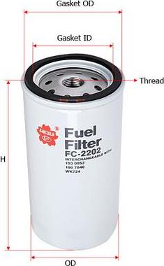 SAKURA Automotive FC-2202 - Fuel filter autospares.lv