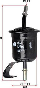 SAKURA Automotive FS-11650 - Fuel filter autospares.lv