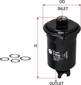 SAKURA Automotive FS-1117 - Fuel filter autospares.lv