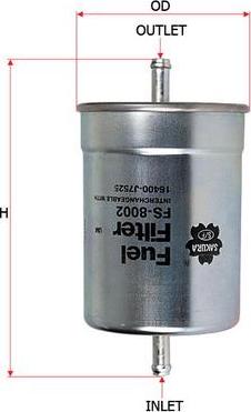 SAKURA Automotive FS-8002 - Fuel filter autospares.lv