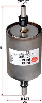 SAKURA Automotive FS-2301 - Fuel filter autospares.lv