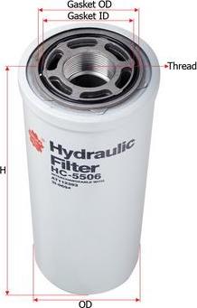 SAKURA Automotive HC-5506 - Filter, operating hydraulics autospares.lv