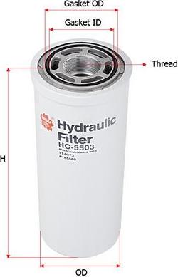 SAKURA Automotive HC-5503 - Filter, operating hydraulics autospares.lv