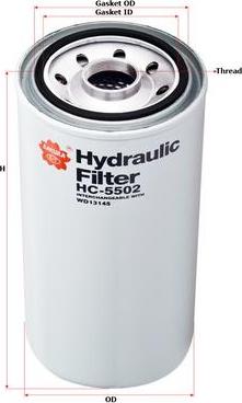 SAKURA Automotive HC-5502 - Filter, operating hydraulics autospares.lv