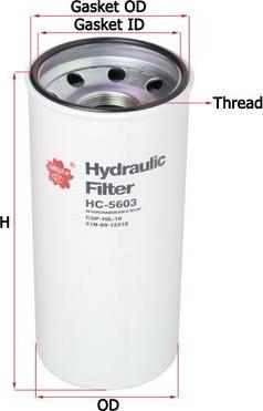 SAKURA Automotive HC-5603 - Filter, operating hydraulics autospares.lv