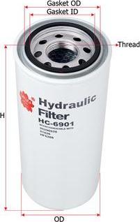 SAKURA Automotive HC-6901 - Filter, operating hydraulics autospares.lv