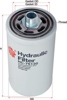 SAKURA Automotive HC-76130 - Filter, operating hydraulics autospares.lv