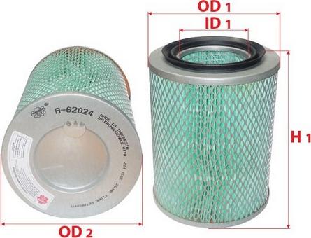 Sakura Filters AU FA-62024 - Air Filter, engine autospares.lv