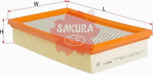 Sakura Filters AU FA-2846 - Air Filter, engine autospares.lv