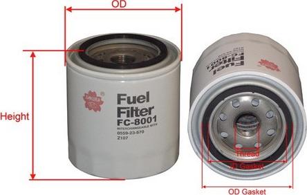 Sakura Filters AU FC-8001 - Fuel filter autospares.lv