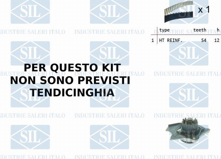 Saleri SIL K1PA1448A - Water Pump & Timing Belt Set autospares.lv
