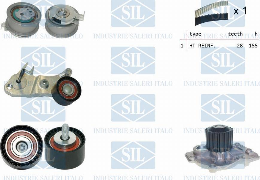 Saleri SIL K1PA1633 - Water Pump & Timing Belt Set autospares.lv