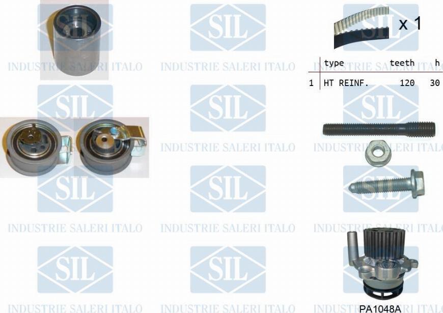 Saleri SIL K2PA1444 - Water Pump & Timing Belt Set autospares.lv