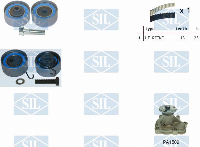 Saleri SIL K2PA1509 - Water Pump & Timing Belt Set autospares.lv