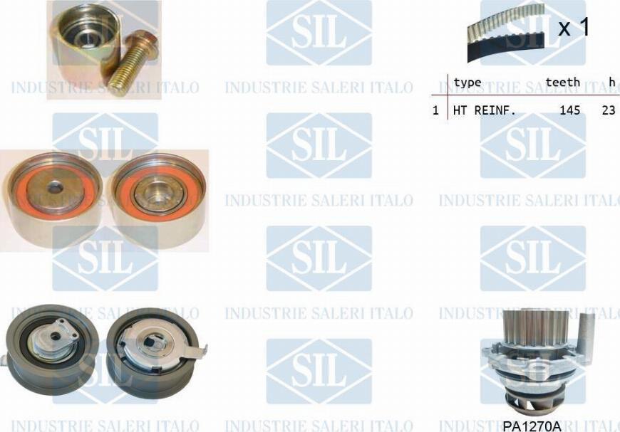 Saleri SIL K2PA1270A - Water Pump & Timing Belt Set autospares.lv