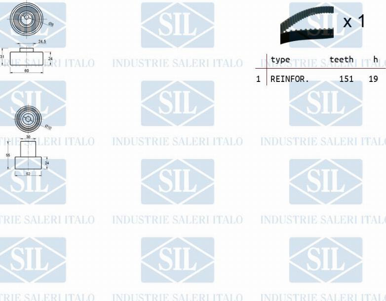 Saleri SIL TK1490 - Timing Belt Set autospares.lv