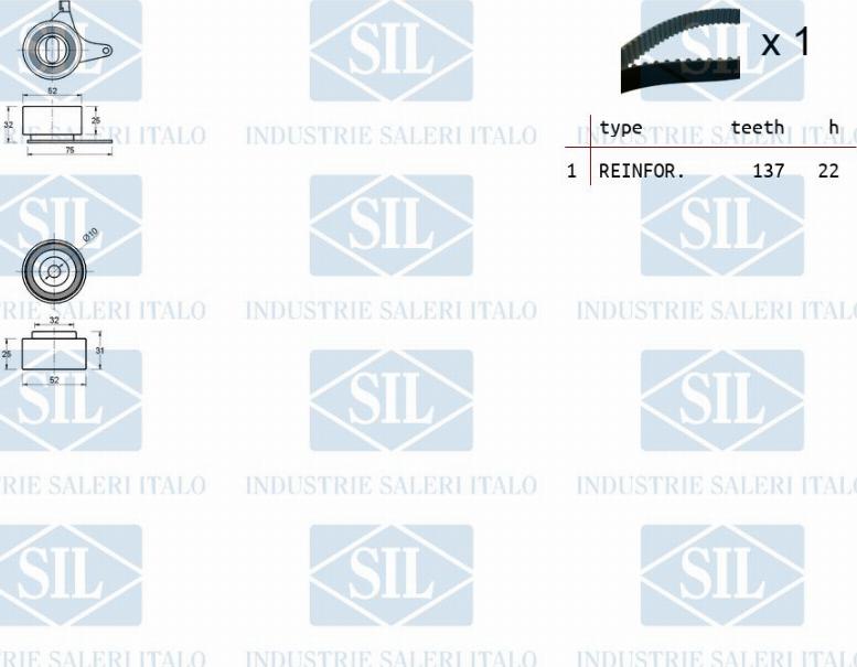 Saleri SIL TK1441 - Timing Belt Set autospares.lv