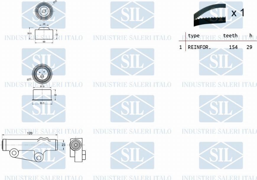 Saleri SIL TK1463 - Timing Belt Set autospares.lv