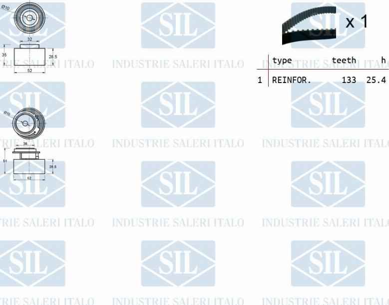 Saleri SIL TK1401 - Timing Belt Set autospares.lv