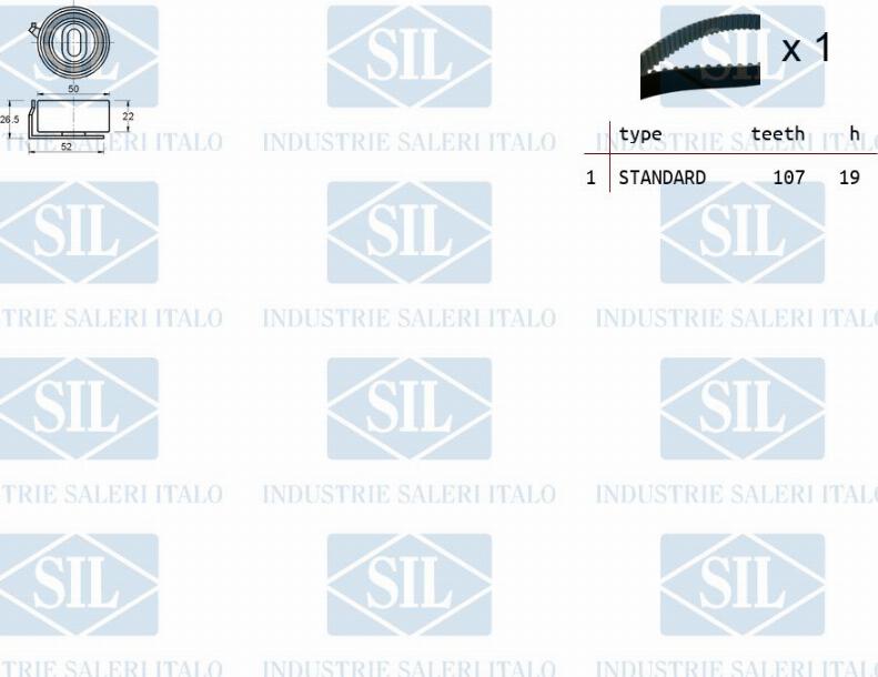 Saleri SIL TK1482 - Timing Belt Set autospares.lv