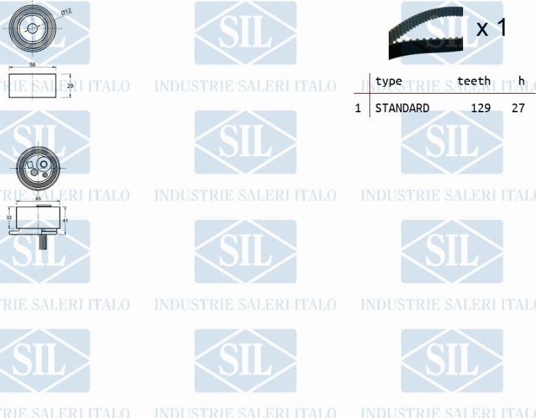 Saleri SIL TK1478 - Timing Belt Set autospares.lv