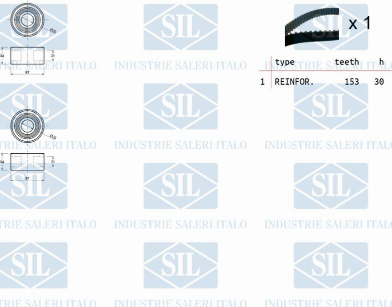 Saleri SIL TK1042 - Timing Belt Set autospares.lv