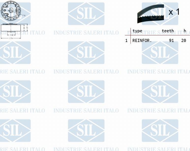 Saleri SIL TK1054 - Timing Belt Set autospares.lv