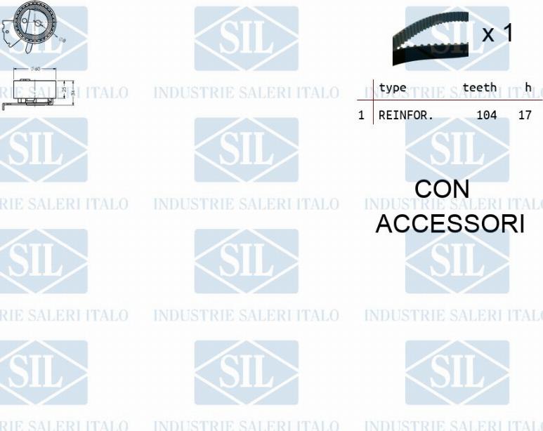 Saleri SIL TK1051 - Timing Belt Set autospares.lv