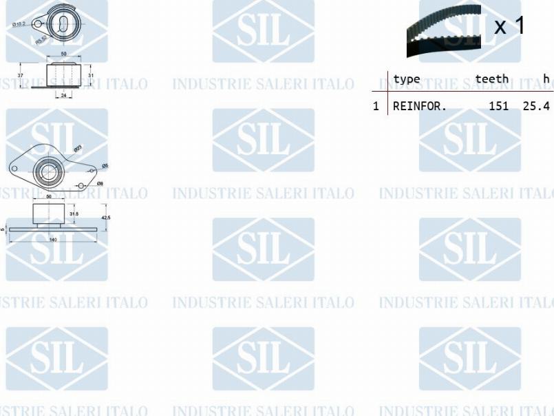 Saleri SIL TK1083 - Timing Belt Set autospares.lv