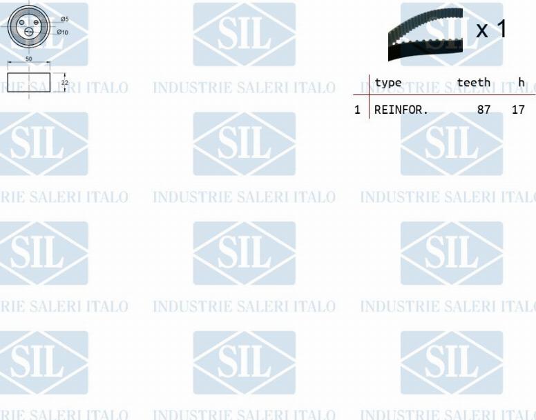 Saleri SIL TK1010 - Timing Belt Set autospares.lv