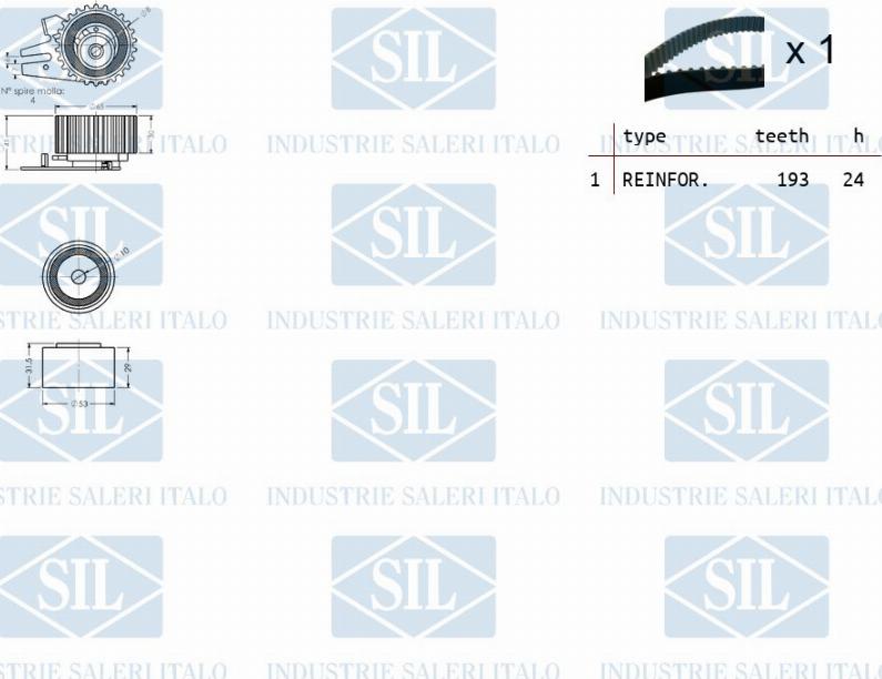 Saleri SIL TK1146 - Timing Belt Set autospares.lv