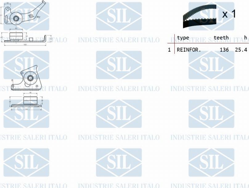 Saleri SIL TK1020 - Timing Belt Set autospares.lv