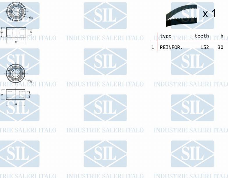 Saleri SIL TK1023 - Timing Belt Set autospares.lv